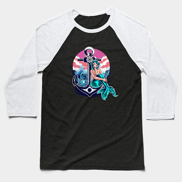 water mermaid Baseball T-Shirt by BK55